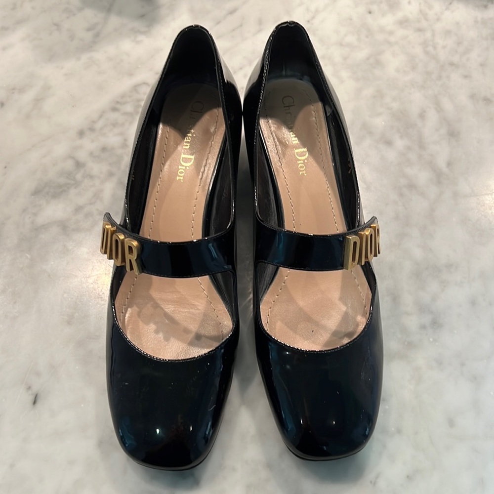 COPY - DIOR Black Patent Maryjanes